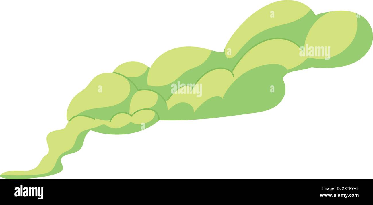 Cartoon bad smell toxic clouds. Bad smell toxic clouds. Smelling smoke. Green stink aroma and