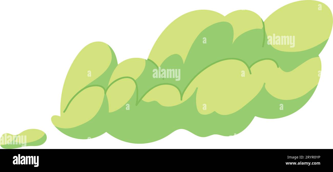 Cartoon bad smell toxic clouds. Bad smell toxic clouds. Smelling smoke. Green stink aroma and