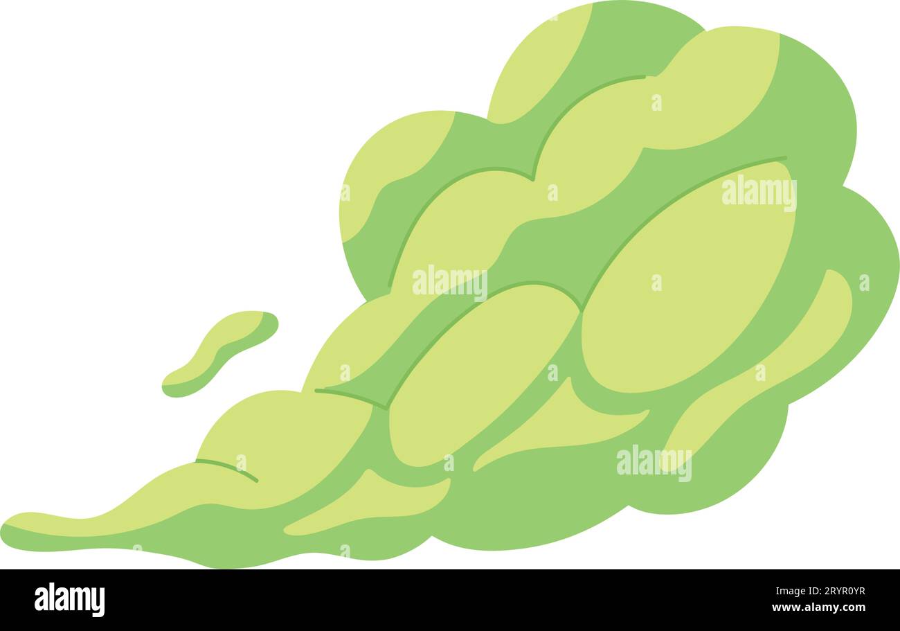 Cartoon bad smell toxic clouds. Bad smell toxic clouds. Smelling smoke. Green stink aroma and