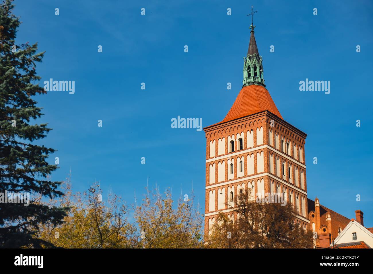 Olsztyn Poland October 2022 Famous tourist attraction architecture travel destinations in Olsztyn. Street of Old Town Hall on th Stock Photo