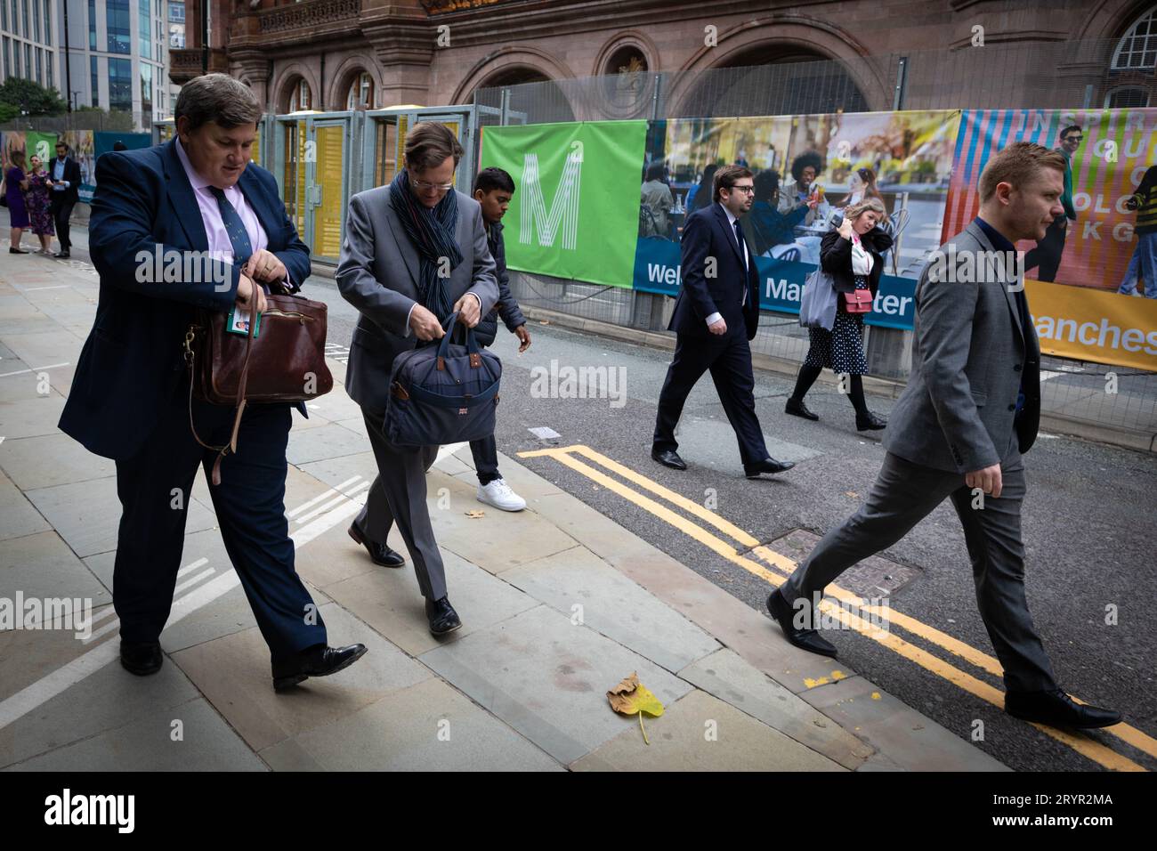Manchester, UK. 02nd Oct, 2023. Former Secretary of State for Education Kit Malthouse arrives for day two at the Conservative Party Conference. The public greets members of the Tory party during the CPC23. The autumn slogan is Long-Term Decisions for a Brighter Future. Credit: Andy Barton/Alamy Live News Stock Photo