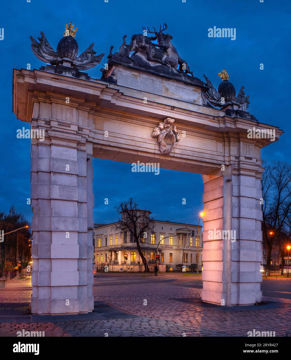 The Hunter's Gate is the oldest of Potsdam's three preserved gates, Postdam, Germany Stock Photo