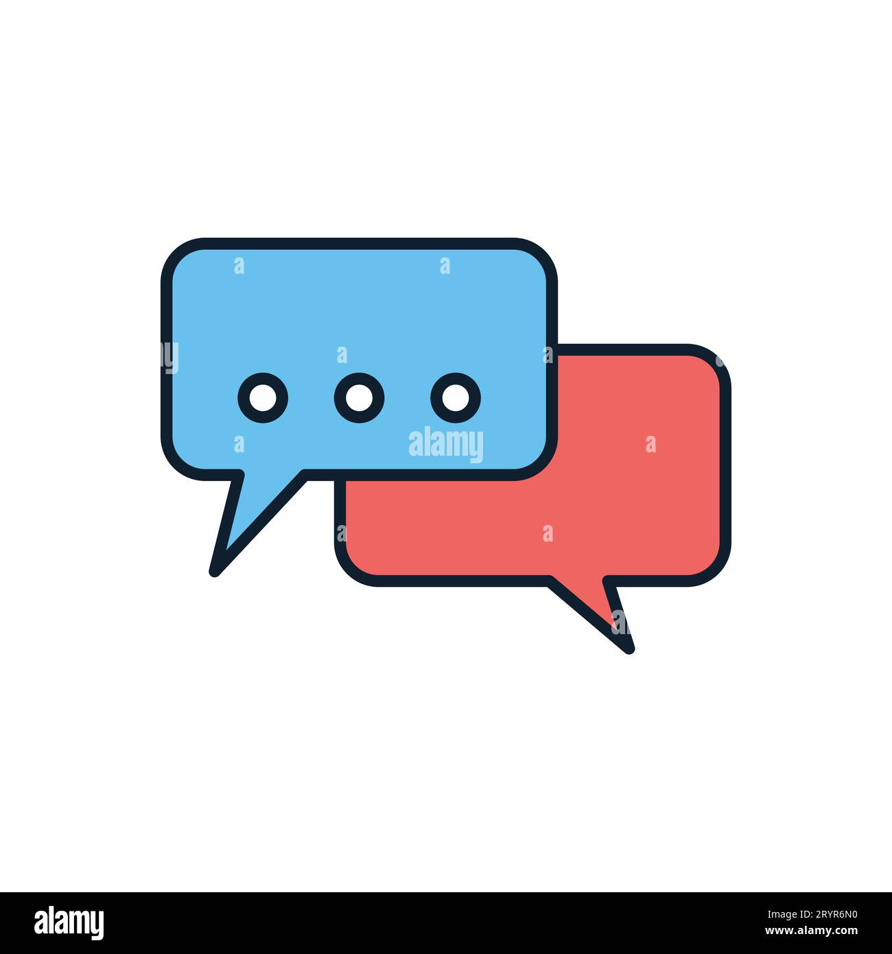 Speech Bubble Flat related vector icon Stock Vector Image & Art - Alamy