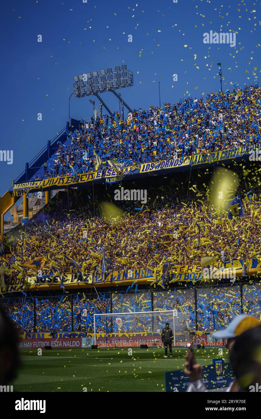 buenos-aires-argentina-01st-oct-2023-fans-of-ca-boca-juniors-during