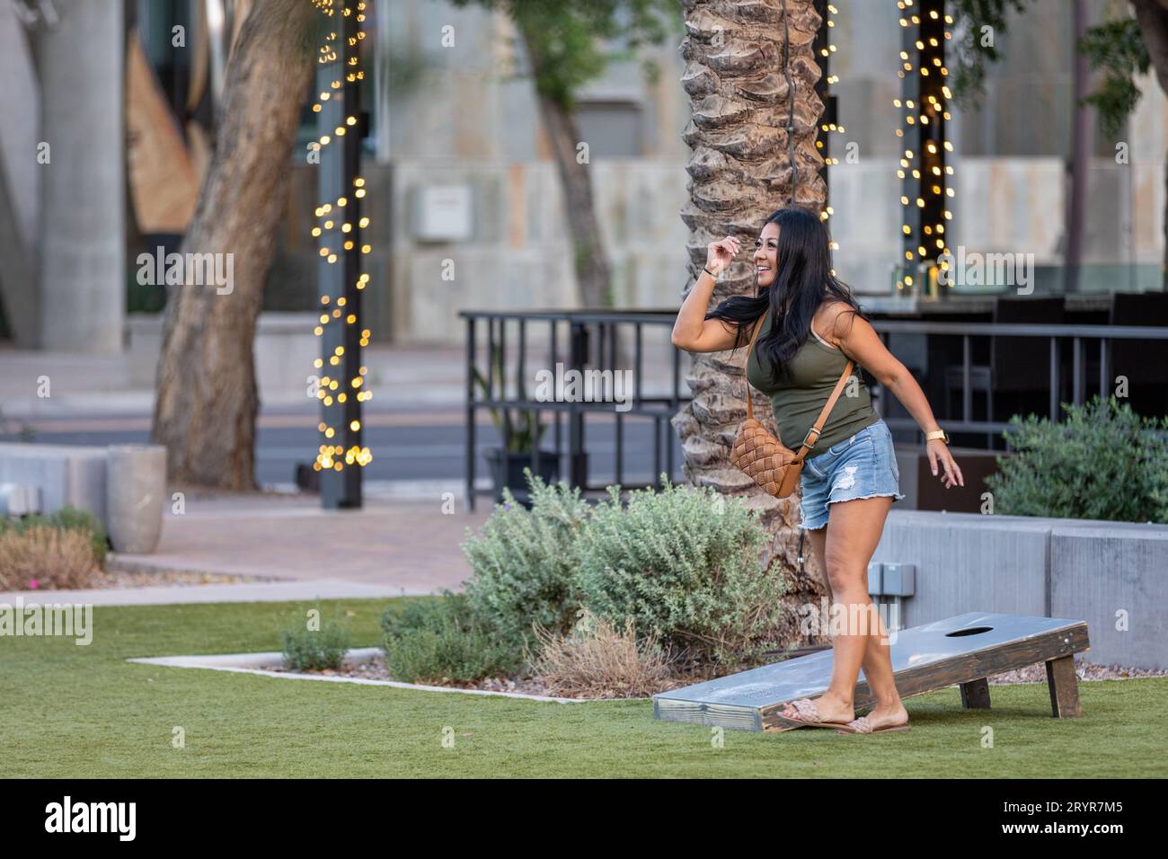 Gilbert, Arizona downtown district on a Sunday afternoon outside the DC