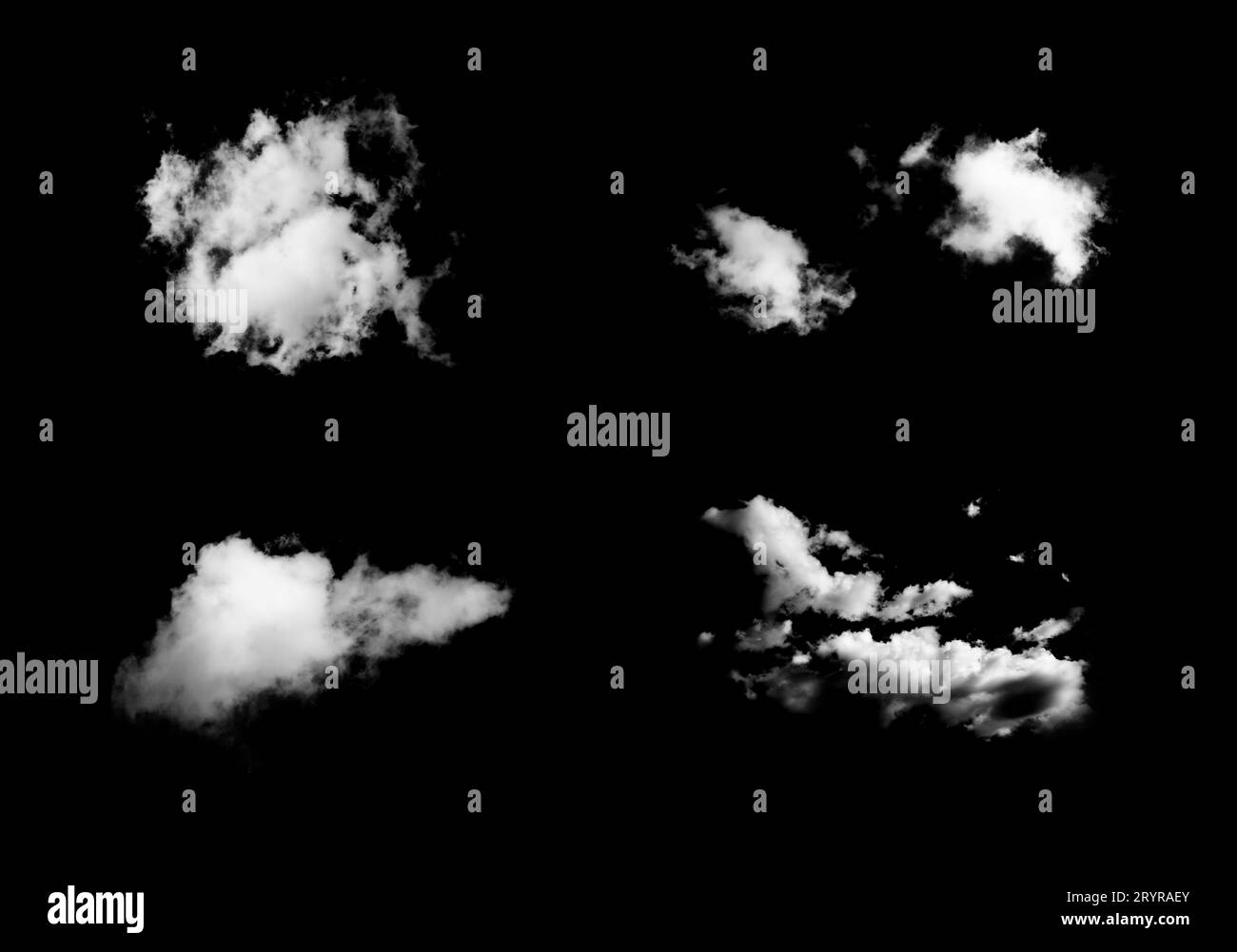 Summer clouds puffy fluffy white Black and White Stock Photos & Images ...