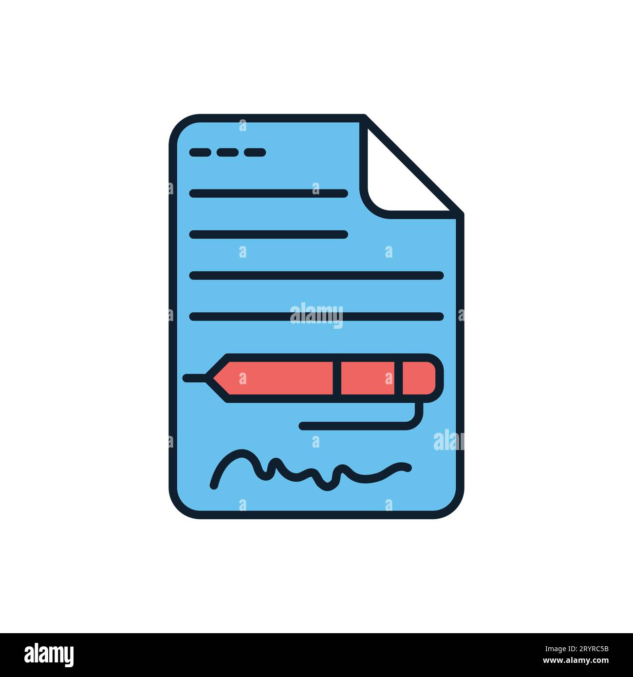 Pen to paper contract Stock Vector Images - Alamy