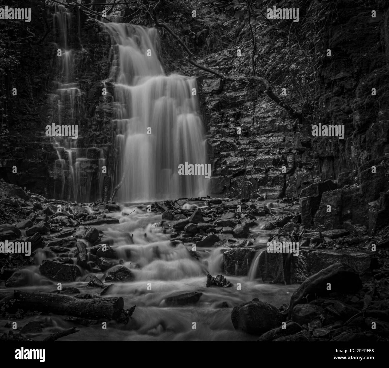 Cascades waterfall Black and White Stock Photos & Images - Alamy