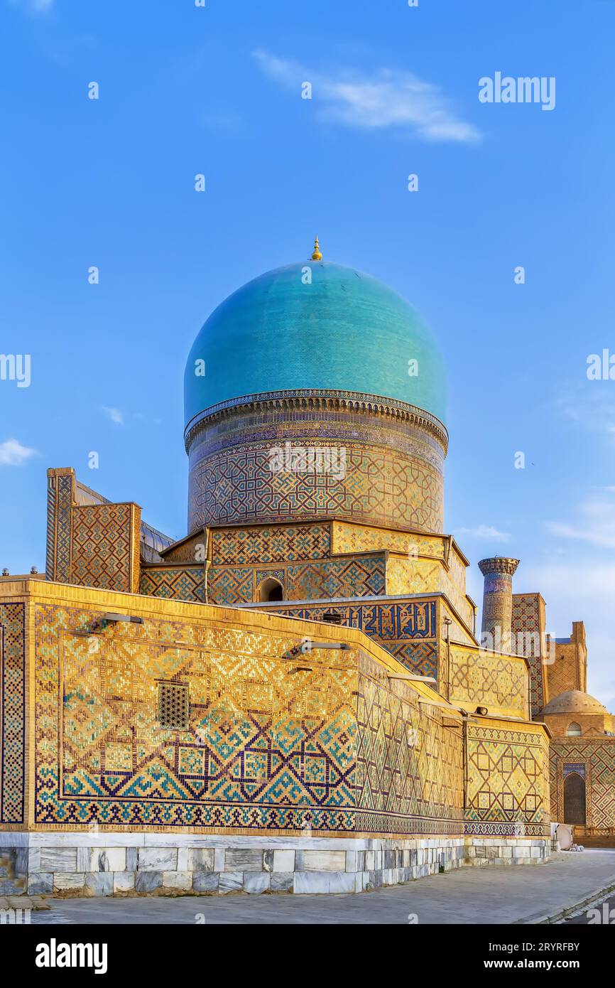 Tilya Kori Madrasa, Samarkand, Uzbekistan Stock Photo