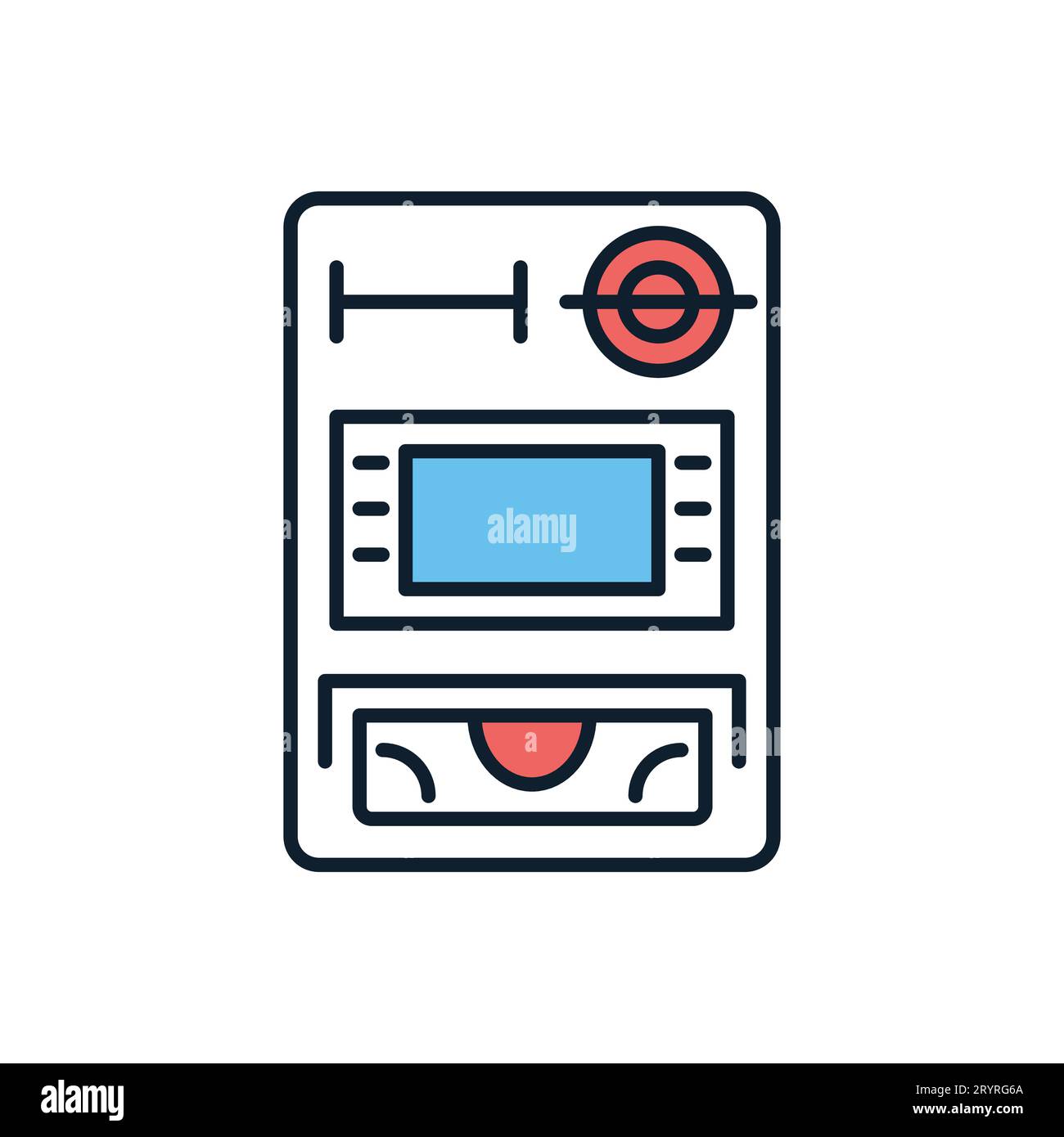 ATM related vector icon Stock Vector