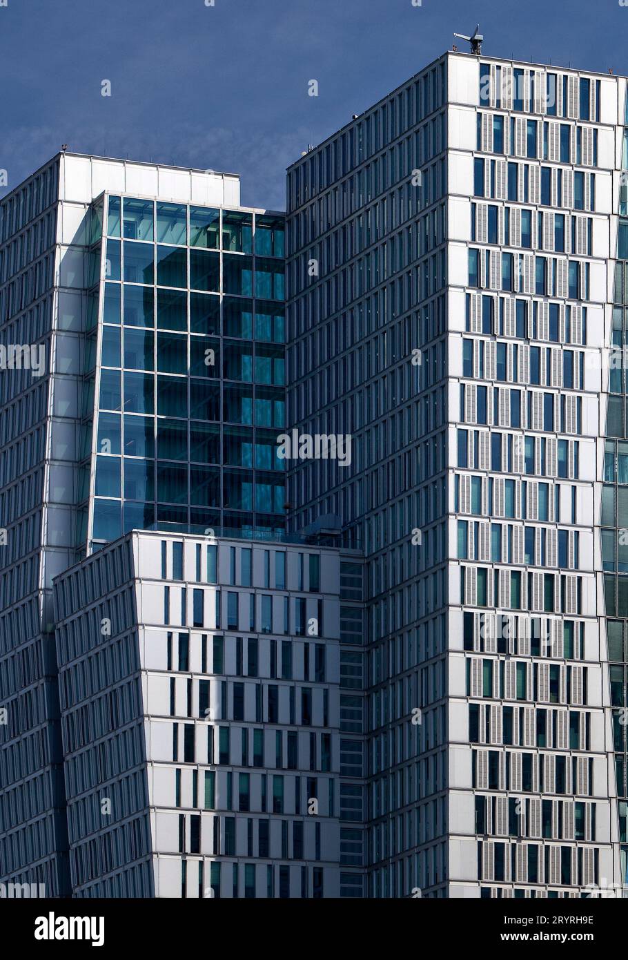 High-rise office building Nextower, Palaisquartier, Frankfurt am Main, Hesse, Germany, Europe Stock Photo