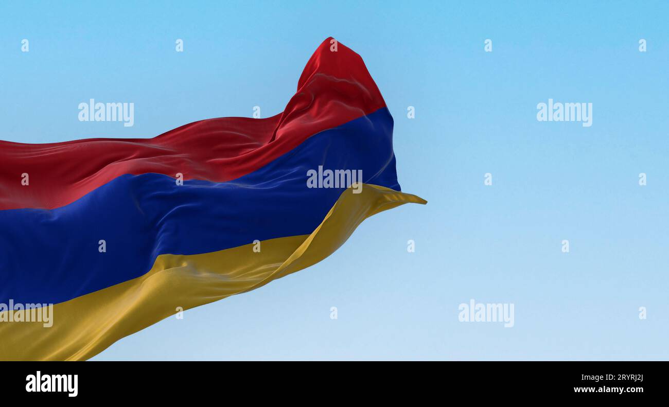 National flag armenia flying in hi-res stock photography and images - Alamy