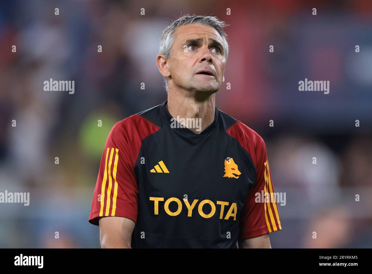 Genoa, Italy, 16th January 2023. George Puskas of Genoa CFC reacts during  the Serie B match at Luigi Ferraris, Genoa. Picture credit should read:  Jonathan Moscrop / Sportimage Stock Photo - Alamy