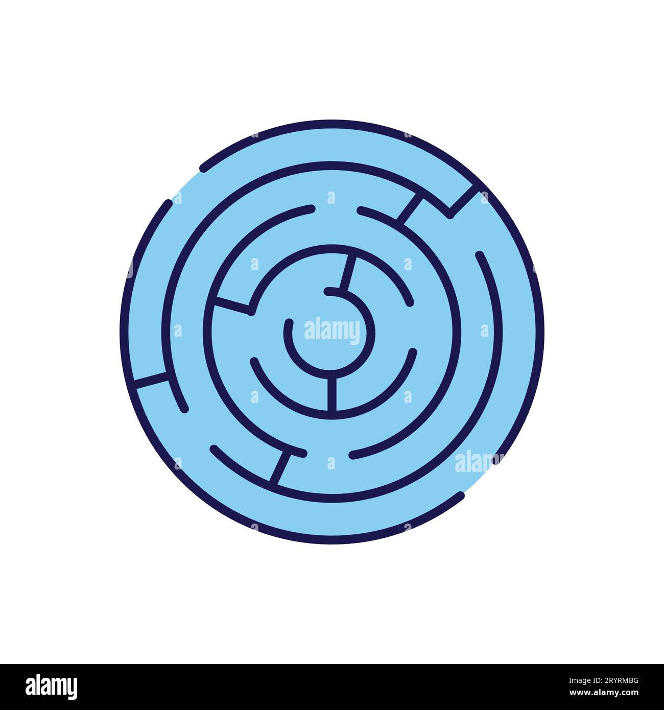 Abstract labyrinth simple flat Cut Out Stock Images & Pictures - Alamy