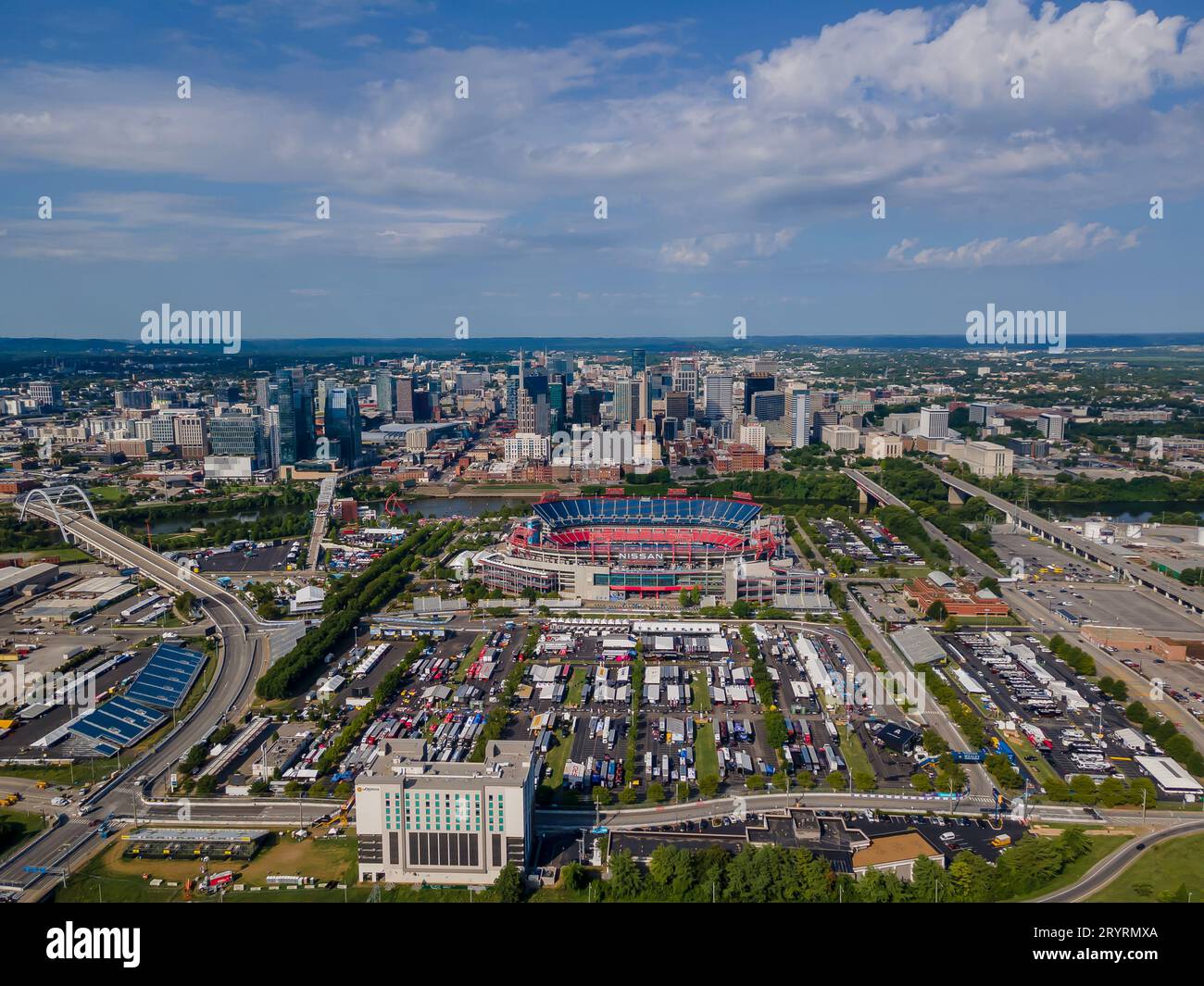 Aerial View Of Nashville, Tennessee Stock Photo