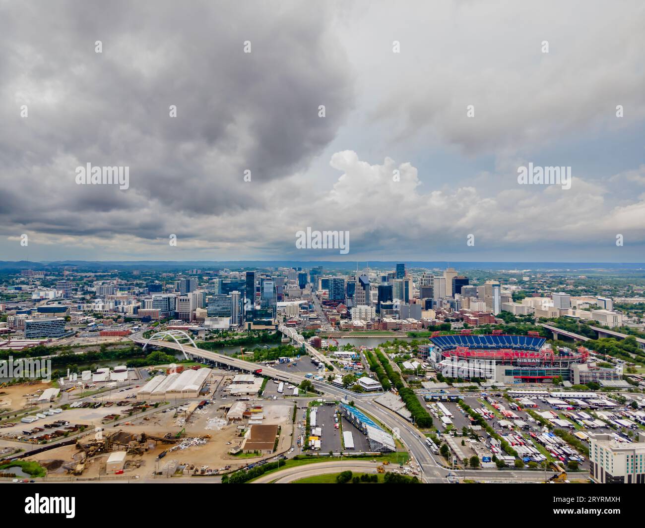 Aerial View Of Nashville, Tennessee Stock Photo