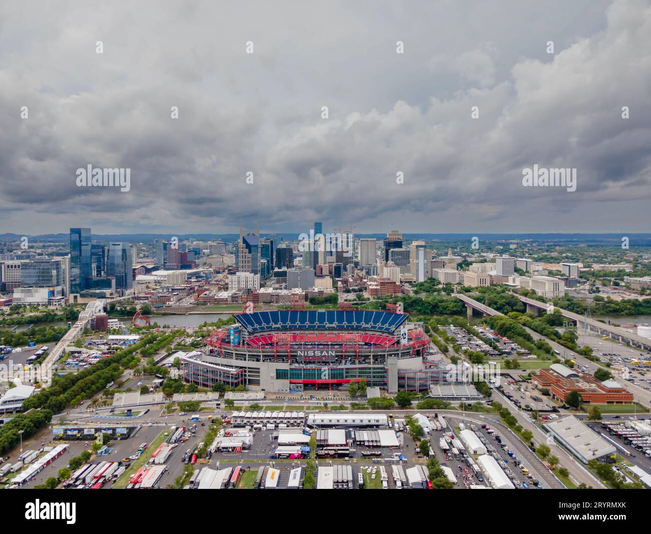 Aerial View Of Nashville, Tennessee Stock Photo