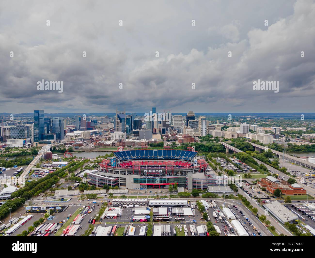 Aerial View Of Nashville, Tennessee Stock Photo - Alamy