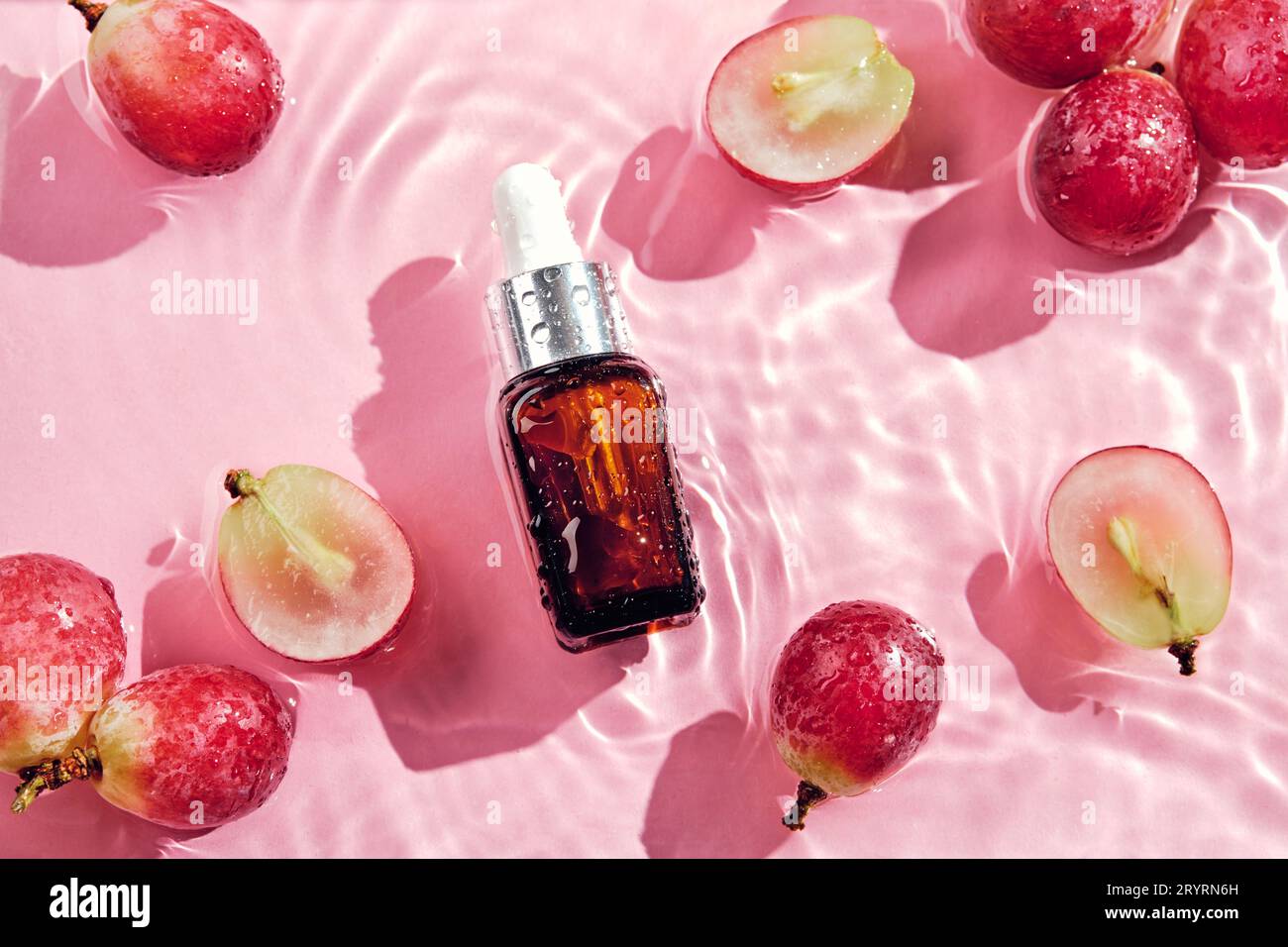 Organic cosmetics with grape seed oil and herbal ingredients. Zero