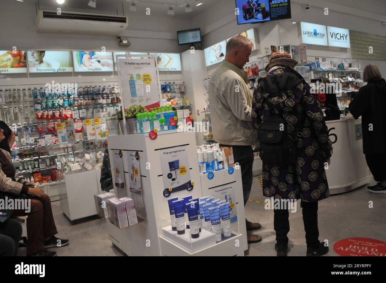 Copenhagen/Denmark/02 Oct.r 2023/. Danish pharmacy Apotek in danish