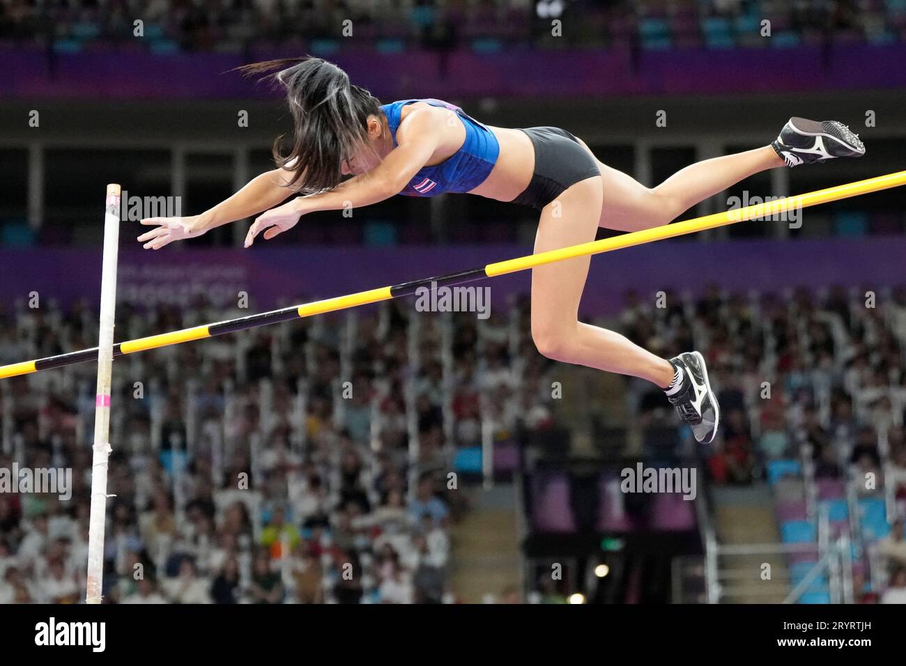 Thailand's Chayanisa Chomchuendee competes during the women's pole