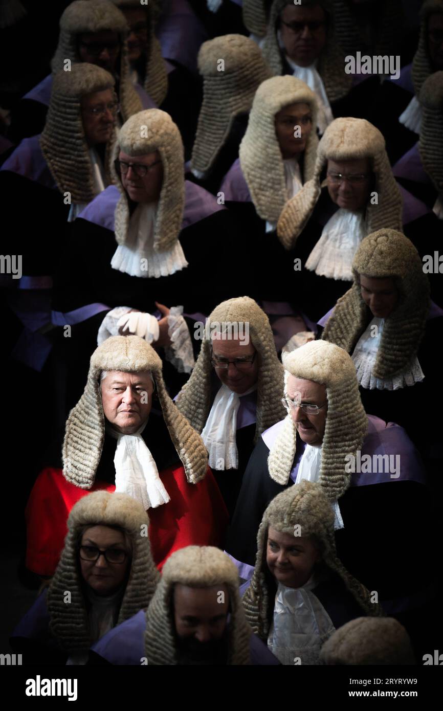 Judges service westminster abbey marks start hires stock photography