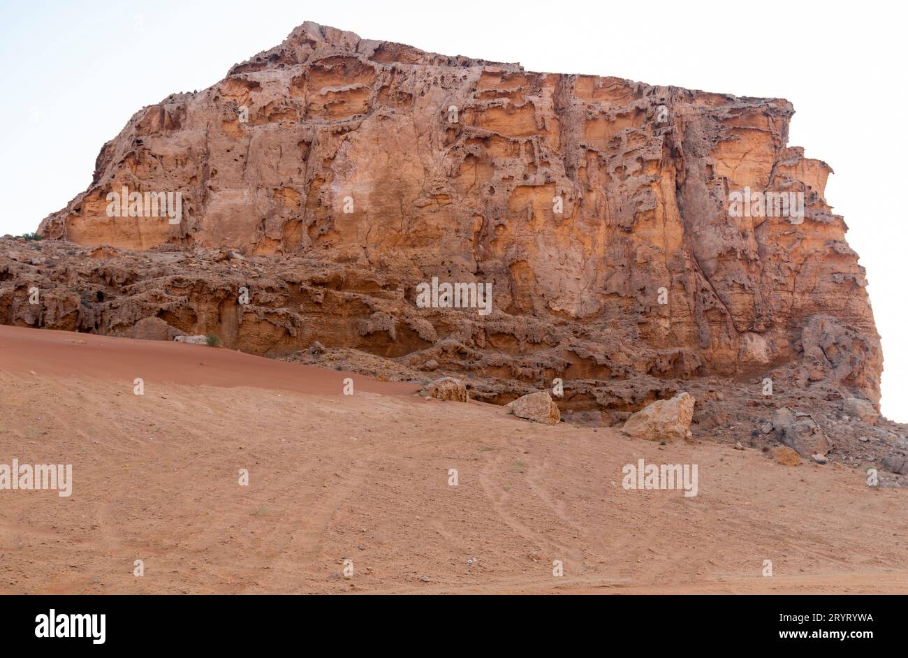Huge fossil rocks from Dubai desert Stock Photo