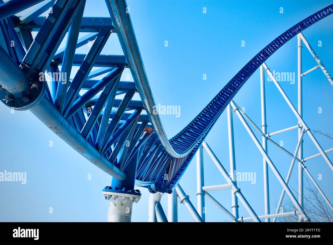 Cedar Point Roller Coasters Stock Photo Alamy