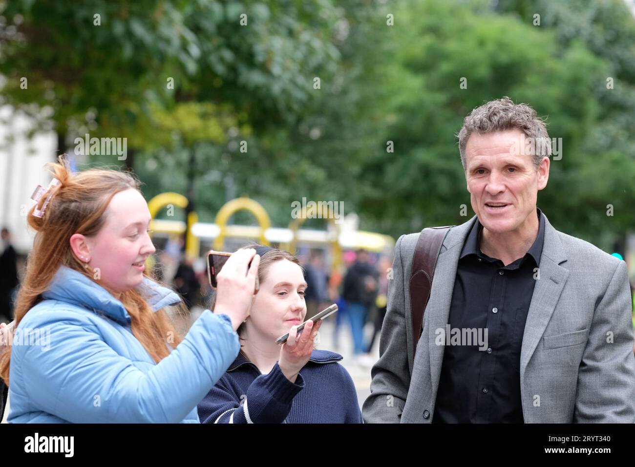 Manchester, UK - Monday 2nd October 2023 – James Cracknell former Olympic gold medalist arrives at the Conservative Party Conference - Mr Cracknell is the Tory party candidate for the Colchester constituency - Photo Steven May / Alamy Live News Stock Photo