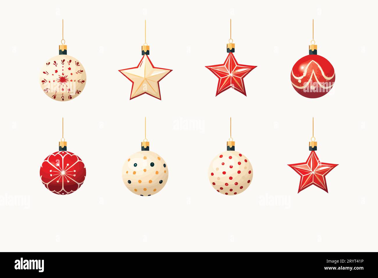 Christmas Tree Decorations vector flat isolated vector style Stock Vector Image & Art Alamy