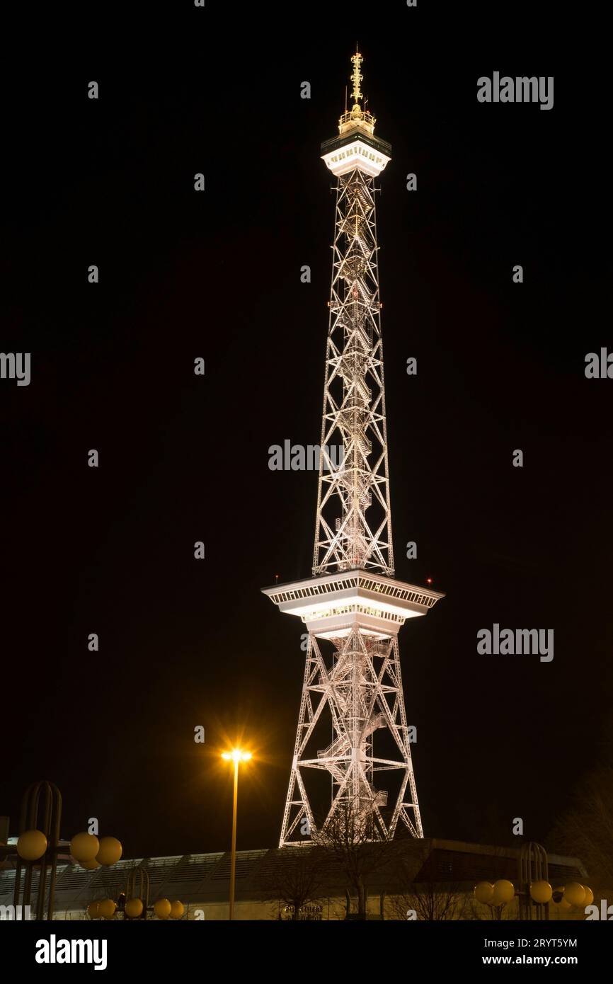 Berliner Funkturm (Berlin radio tower) in Berlin. Germany Stock Photo
