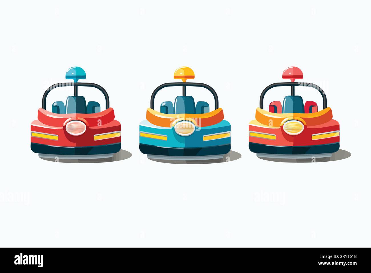 Bumper Cars vector flat minimalistic isolated Stock Vector Image & Art