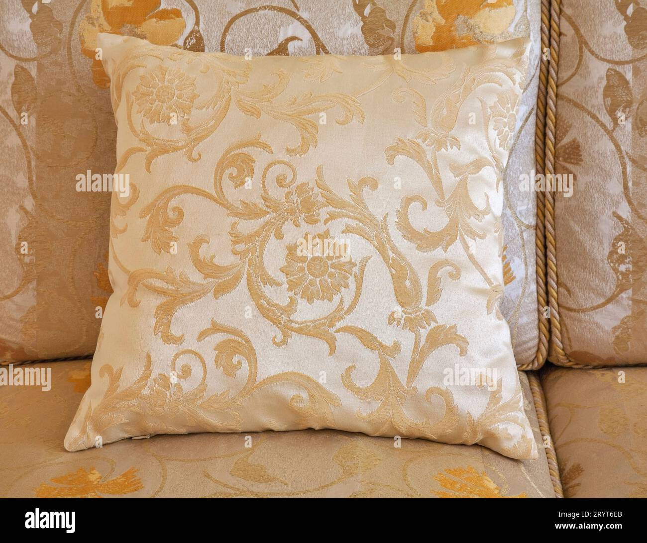 Pillow in apartment. Moscow. Russia Stock Photo