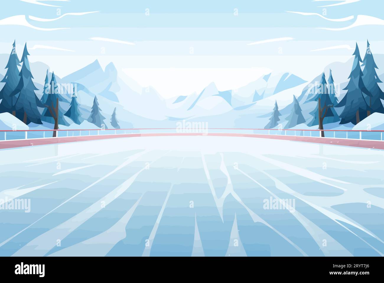 Ice Skating Rink vector flat minimalistic isolated vector style Stock