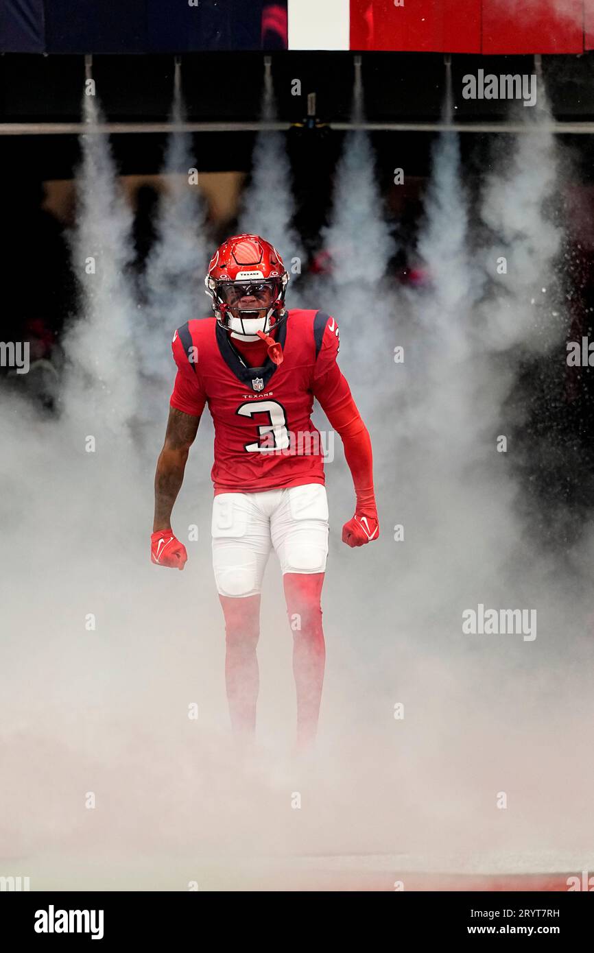 Houston Texans wide receiver Tank Dell is introduced before an NFL