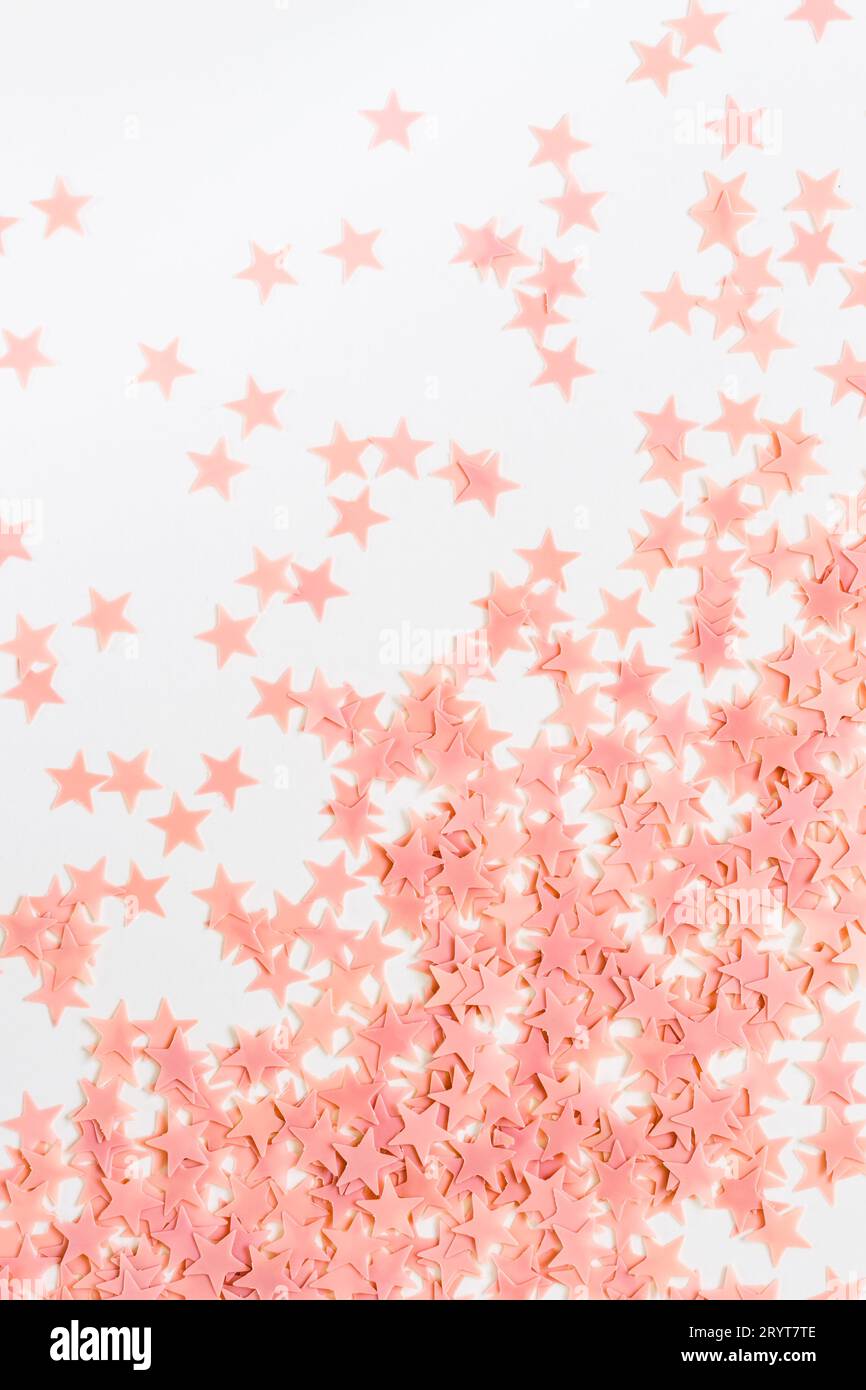 Pink background white stars hi-res stock photography and images - Alamy
