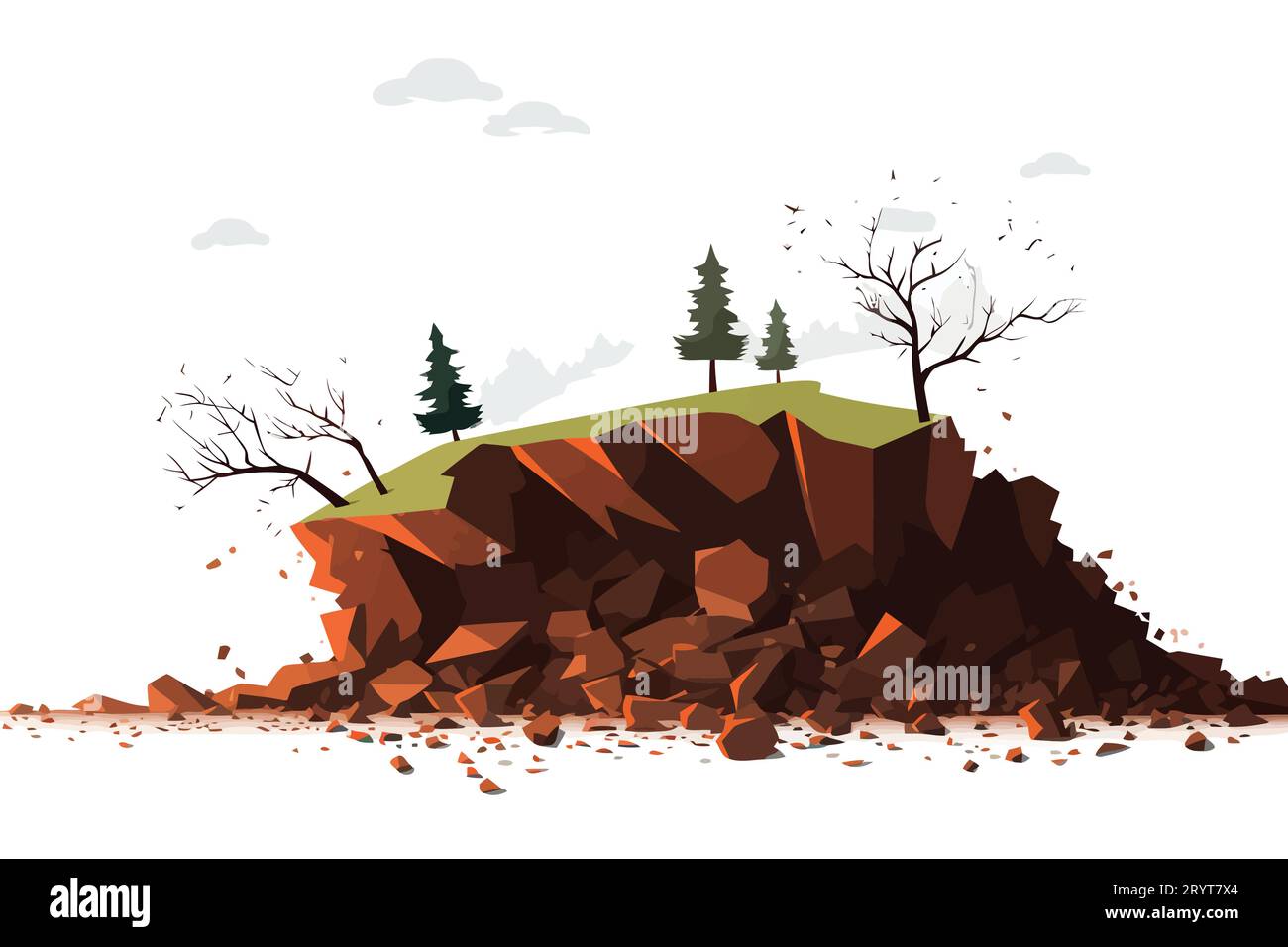 Landslide vector flat minimalistic isolated Stock Vector Image & Art ...