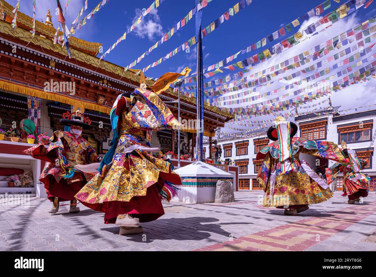 Cham dance (Mask dance), Leh, Ladakh, India Stock Photo