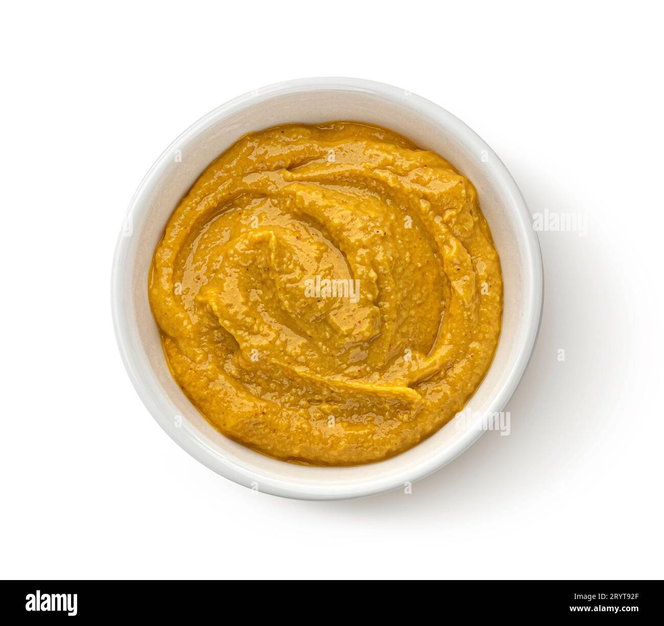 Homemade hummus isolated on white background, top view Stock Photo Alamy