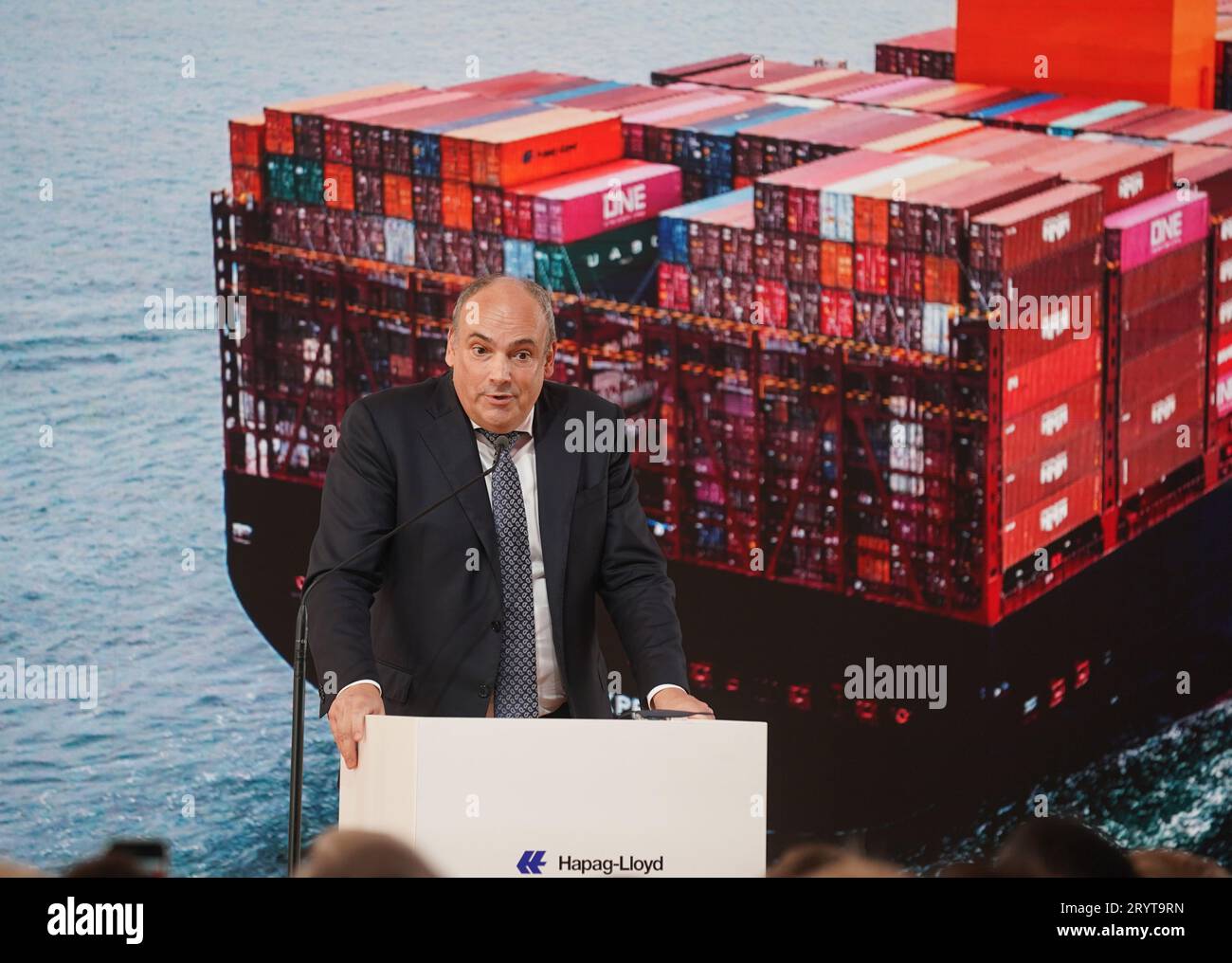 Marcus Rolf 02 October 2023, Hamburg: Rolf Habben Jansen, chairman of the executive ...