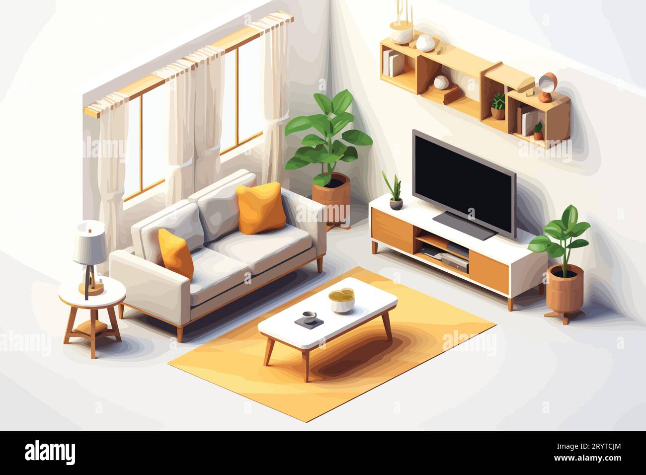 Sofa icon isometric 3d style Stock Vector Images - Alamy