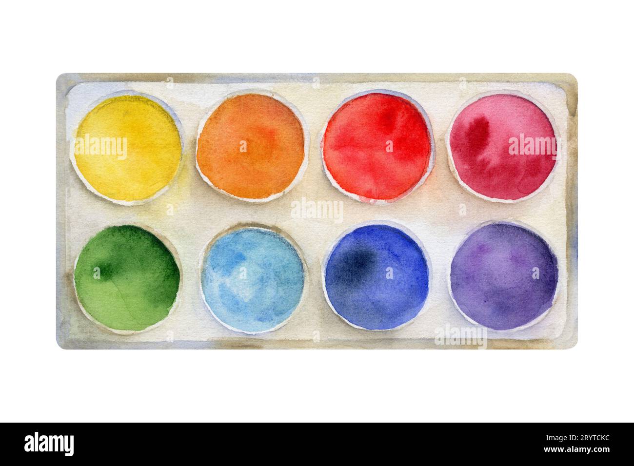 https://c8.alamy.com/comp/2RYTCKC/watercolor-hand-drawn-illustration-kids-children-painting-materials-supplies-mix-color-palette-box-art-pallet-single-object-isolated-on-white-for-2RYTCKC.jpg