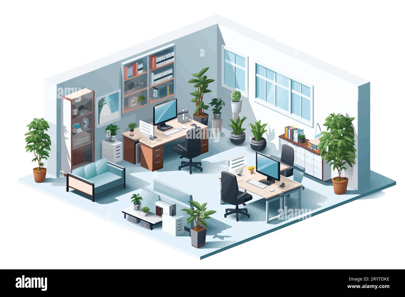 Sofa icon isometric 3d style Stock Vector Images - Alamy