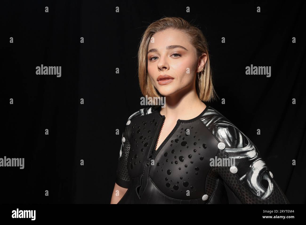 Chloe Grace Moretz attends the Louis Vuitton Ready To Wear Fall/Winter 2022- 2023 fashion collection, unveiled during the Fashion Week in Paris, Monday,  March 7, 2022. (Photo by Vianney Le Caer/Invision/AP Stock Photo 