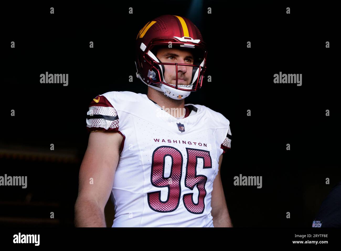 Washington Commanders defensive end Casey Toohill (95) defends