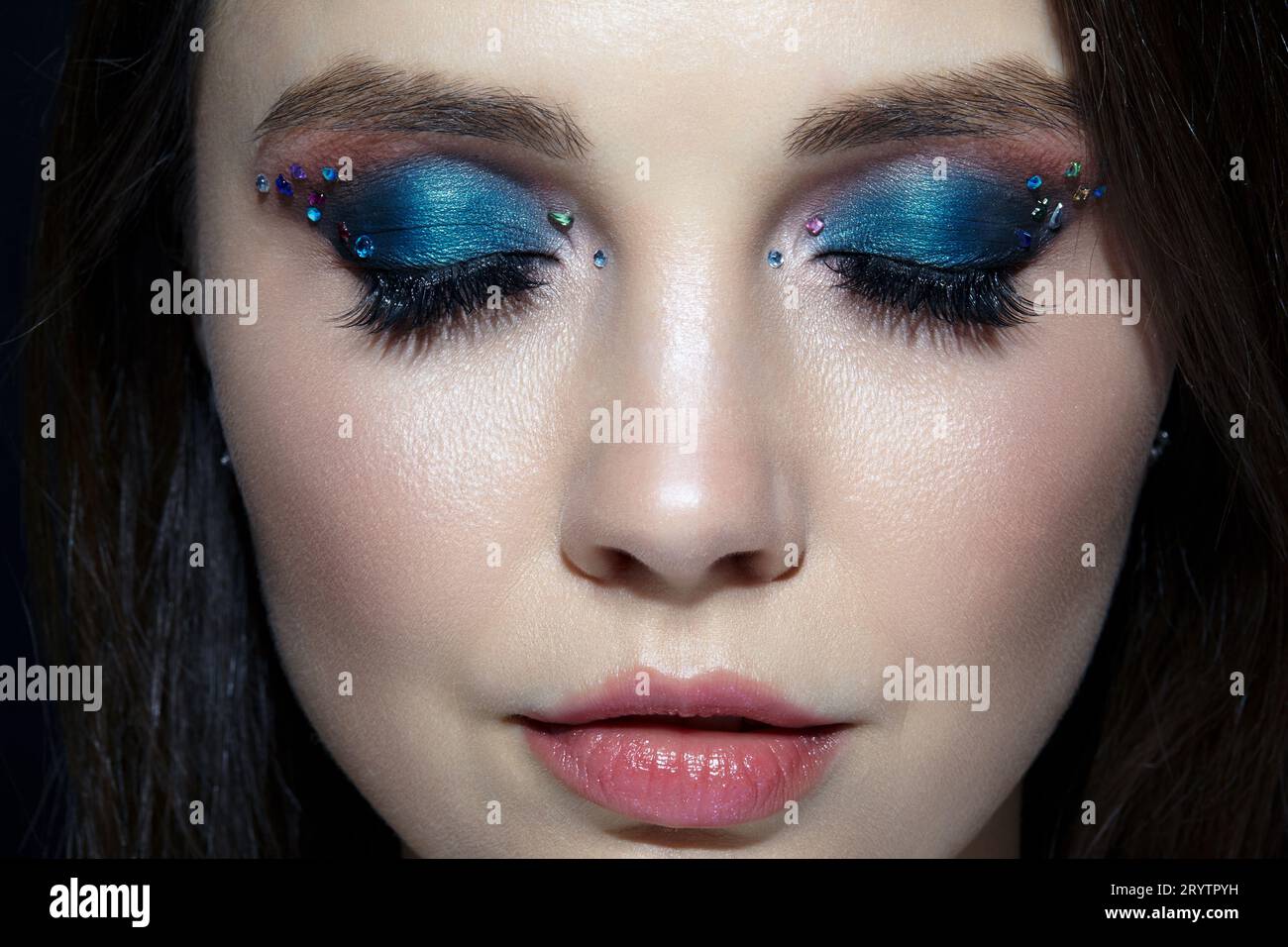 Rhinestones makeup hi-res stock photography and images - Alamy