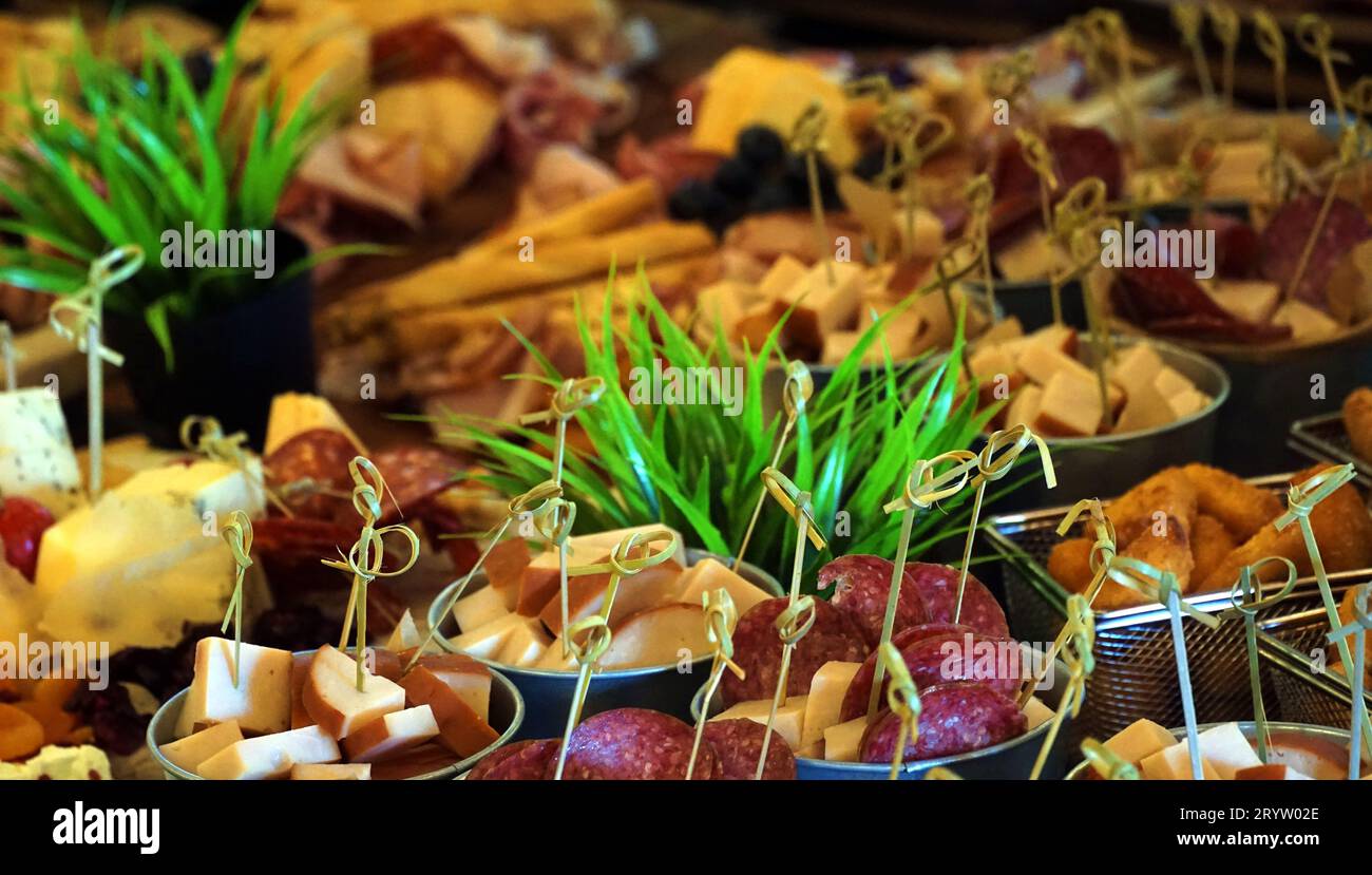 catering food on some festive event, party or wedding receptio Stock ...