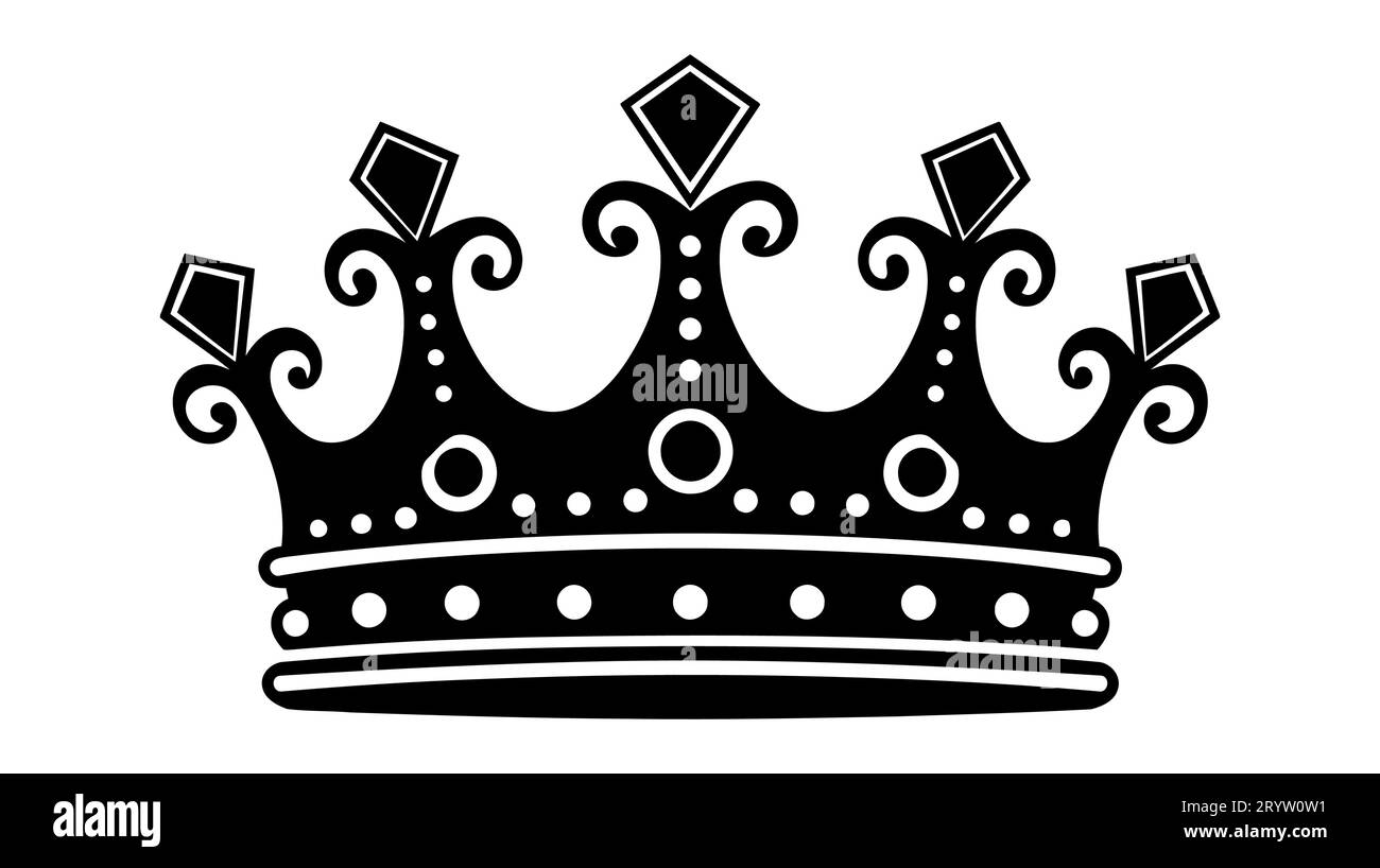 Vector black crown icon isolated on white background Stock Vector Image ...