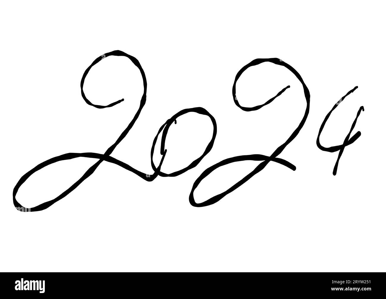 New year 2024 logo Black and White Stock Photos & Images Alamy