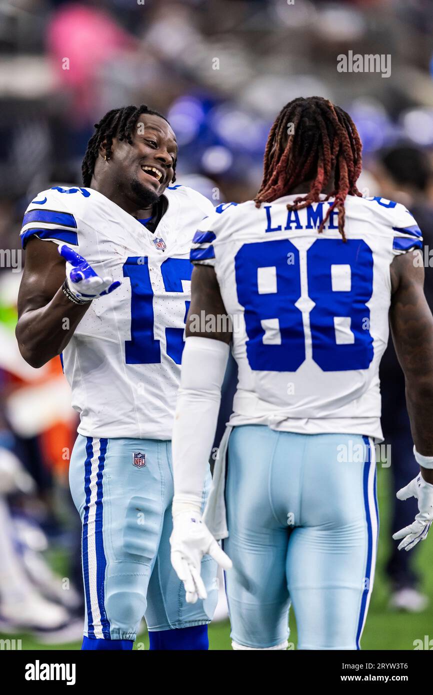 Dallas Cowboys wide receivers Michael Gallup (13) and CeeDee Lamb (88